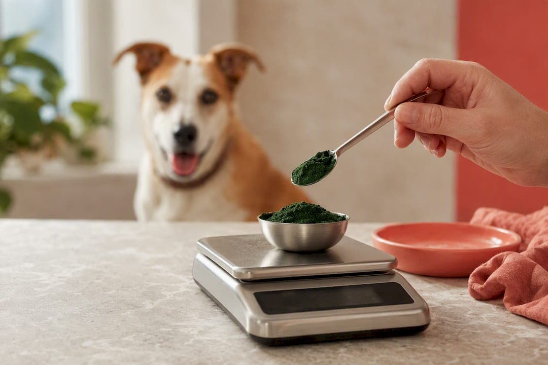 Spirulina for Dogs: Research Dosing 0.04–0.08 g/kg and Lab Test Checklist
