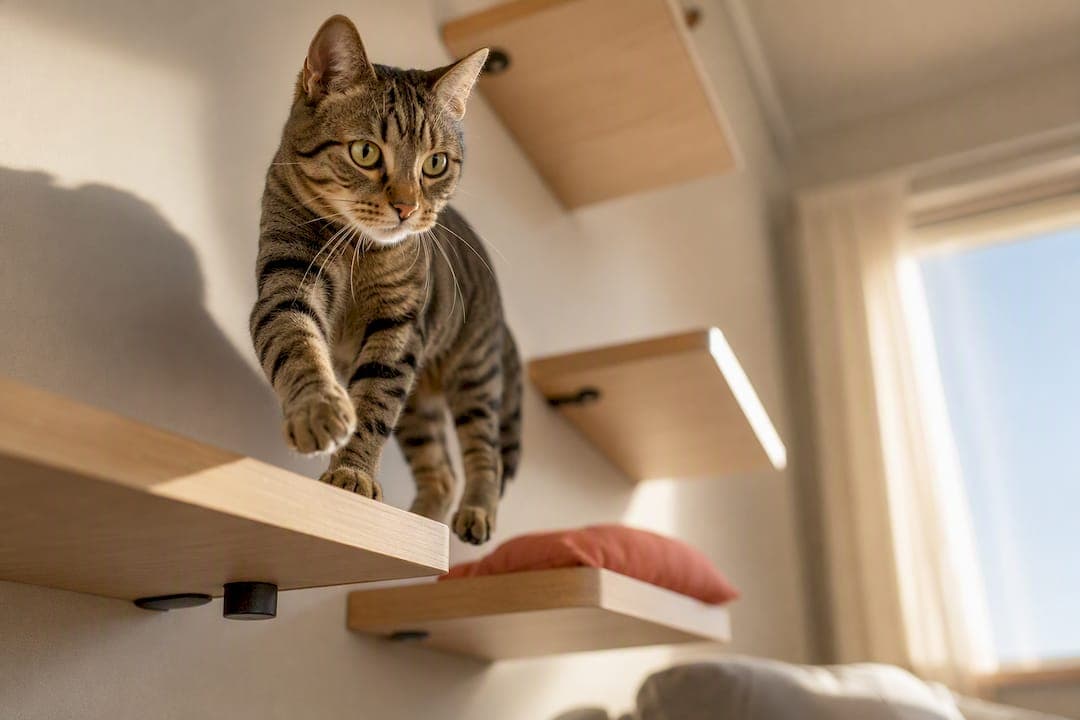 Space Saving Modular Cat Wall Shelves for Cat Owners: Stud Tested