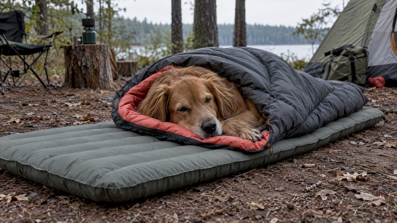 Dog Sleeping Bags Need a Pad First for Camping and Home